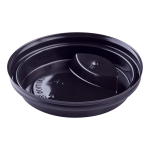 Karat® C-KDL516B-PP 90mm Black PP Sipper Dome Lids. Fit 10-24oz Hot Paper Cup, 1000/cs, 1 each