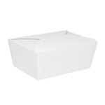 Karat FP-FTG110W Fold-To-Go White Paper Box #4, 110-oz, 160 ct / cs