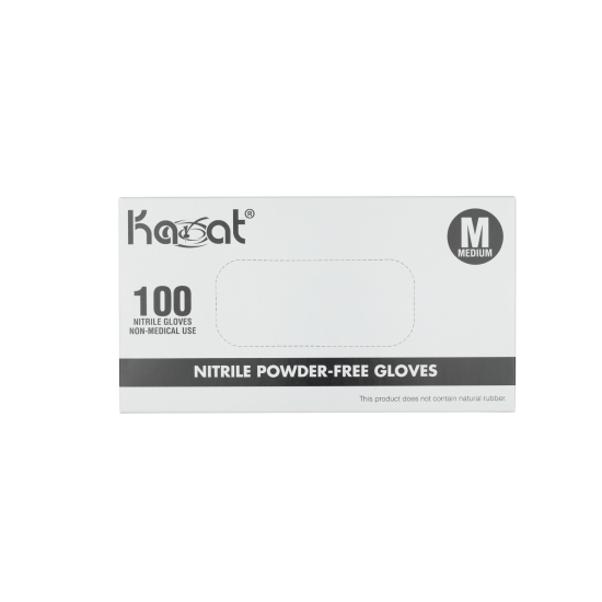 Karat FP-GN1027 Nitrile Powder-Free Medium Blue Gloves, 100 ct / box