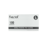 Karat FP-GN1028 Nitrile Powder-Free Large Blue Gloves, 100 ct / box
