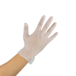 VGPF-3001 Small Size Clear Vinyl Gloves, 4 mil, Powder-Free, 1 case (1000 Gloves)