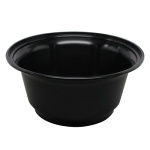 Karat FP-IMB36B Round Bowl, 36 oz, Injection Molding, Microwaveable, Black PP Plastic, 300 ct / cs