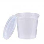 Deli Containers With Lids, PP Plastic Injection Molded, Microwaveable, 24 oz, 117 mm, 240 ct / cs
