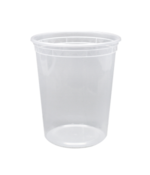 Deli Containers With Lids, PP Plastic Injection Molded, Microwaveable, 32 oz, 117 mm, 240 ct / cs
