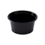 Karat FP-P325-PPB Portion Cups, 3.25 oz, Black PP Plastic, 2500 ct / cs