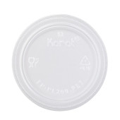 Karat® FP-PL200-PET PET Plastic Flat Lid for 1/1.5/2oz Portion Cups, 60mm, 2500/cs, 1 each
