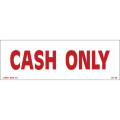 CASH ONLY Decal, 9 x 3 inch, 1 each