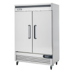 Migali C-2FB-HC 54.4in Wide Bottom Mount (2) Solid Door Reach-ins Upright Freezer, 49 Cu.ft, 6 Shelves, 3/4hp, 115v, Casters, ETL Listed