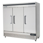 Migali C-3RB-HC 82 inch wide (3)Solid Door(s) Bottom Mount Reach-Ins Upright Refrigerator, 72 Cu.ft, (9 )Shelve(s), 1/3hp, 115v/60/1, Casters, ETL Listed