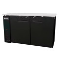 Migali® C-BB60-HC 60.75 inch wide (2)Solid Door(s) Back Bar Refrigerator, 17.3 Cu.ft, (4)Shelve(s), 1/5hp, 115v/60/1, ETL Listed