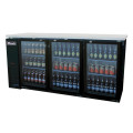 Migali® C-BB72G-HC 72.75 inch wide (3)Glass Door(s) Back Bar Refrigerator, 21.6 Cu.ft, (6)Shelve(s), 1/4hp, 115v/60/1, ETL Listed
