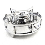 Stainless Steel Sterno Portable Stove, 9 Diameter x 3.5 Height inch, 1 each