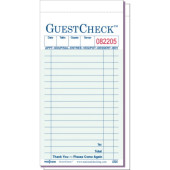 National Checking G6000 16 Lines Green Carbon Medium 2-Part Guest Check, 6.75 x 3.5 inch, 2500 / cs