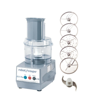 Robot Coupe R101PPlus 1.9 Liter Bowl Combination Food Processor, 120v, 3/4hp, 1725 rpm, 3 disc(s) included, ETL Listed