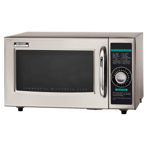 Sharp R21LCFS 1 Cu.ft Commercial Stainless Steel Microwave Oven with Dial Control, 1000w, 120v, 14a, NSF Listed
