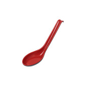 Thunder Group 7200JBR 0.6oz Two-Tone Black and Red Melamine Spoon with Hook 6  x 1-3/4  inch, 12 each