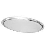 Thunder Group IRSP1108 Stainless Steel Oval Sizzling Plater, 11-5/8 x 8 x 5/8 inch, 1 each