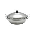 Thunder Group SLAL01B 23cm Stainless Steel Alcohol Wok Body with Lid, 1 each