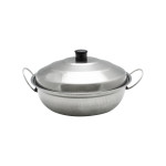 Thunder Group SLAL03B 26cm Stainless Steel Alcohol Wok Body with Lid, 1 each