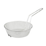 Thunder Group SLCB012F 12 inch Nickel-Plated Fine Mesh Round Culinary Basket, 1 each
