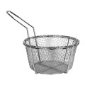 Thunder Group SLFB001 11-1/2 inch Nickel-Plated Round Fry Basket with Hook, 1 each