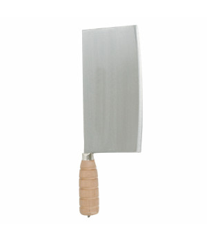 Thunder Group SLKF016  Cast Iron Square Head Bone Knife with Wood Handle, 8-1/2 x 4-1/8 inch Blade Size,1 each