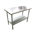 Thunder Group SLWT42436F Stainless Steel Flat Top Worktable with Galvanized Under-Shelf, 24 x 36 x 35 inch, NSF Listed, 1 each