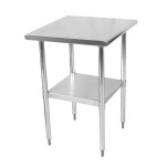 THUNDER GROUP SLWT42424F FLAT TOP 24" X 24" X 35" WORKTABLE, STAINLESS STEEL, NSF