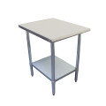 GSW WT-EE2424 Economy Stainless Steel Work Table with Galvanized Under-Shelf & Legs, 24 x 24 x 35 inch, ETL Listed, 1 each