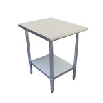 GSW WT-EE2430 Economy Stainless Steel Work Table with Galvanized Under-Shelf & Legs, 30 x 24 x 35 inch, ETL Listed, 1 each