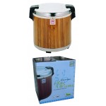THUNDER GROUP SEJ21000 50 BOWL (UNCOOKED) RICE WARMER, WOOD GRAIN, 110 V, 15.5"L x 15.5"W x 15.25"H,  NSF | UL LISTED