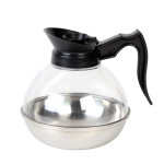 Thunder Group PLCD064 64oz Coffee Decanter with Stainless Steel Base and Polycarbonate Body, 4  x 7 in, 1 each
