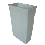 Thunder Group PLTC023G 23 Gallon High-Density Gray Polyethylene Rectangular Trash Can, 1 each