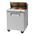 Turbo Air MST-28-N 27-1/2 inch Wide (1) Door(s) Refrigerated Standard Top Sandwich Prep Table, (8) Pan(s), 1/5 hp, (1) Shelve(s), Casters, 115v, ETL Listed