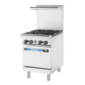 Turbo Air® TAR-4 24 inch Wide, (4) Open Burner(s) With (1) Standard Oven(s), Natural Gas, 163k BTU, CSA Listed