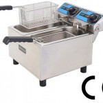 UNIWORLD ETF-62L (2) 5 LBS OIL, COUNTERTOP DEEP FRYER, 2 BASKET, STAINLESS STEEL CONSTRUCTION, 110 V, 2(1.5) KW, CE LISTED