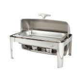 Winco 601 Madison 8 qt Full-Size Stainless Steel Roll-Top Chafer, 1 each