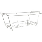 Winco C-1F Chrome-Plated Wire Stand Fits Full-Size Steam and Foil Pans with 2 Chafing Fuel Holders, 1 each