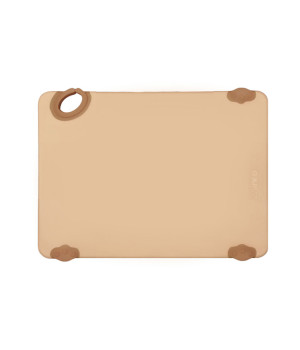 Winco CBK-1824BN STATIK BOARD™ Rectangular Brown Plastic Cutting Board with Hook, 18 x 24 x ½ inch, NSF Listed, 1 each