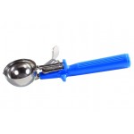 WINCO ICOP-16 SIZE #16, 2 OZ, 2-1/4” DIA, DELUXE ONE PIECE STAINLESS STEEL DISHER, BLUE HANDLE, NSF LISTED