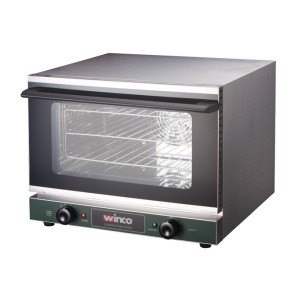 Winco ECO-250 Quarter-Size Counter Top 0.8 Cu.ft Stainless Steel Convection Oven, 120v, 1440w, ETL Listed