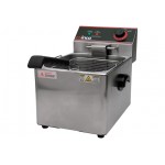 WINCO EFS-16 16 LB ELECTRIC SINGLE WELL COUNTER TOP DEEP FRYER, STAINLESS STEEL, 120V, 1750 W, 15 A