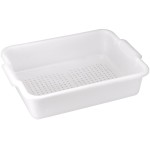 WINCO PLP-5W PERFORATED WHITE POLYPROPYLENE BUS BOX, 21-1/4″ x 15-3/8″ x 4-7/8″, NSF  LISTED