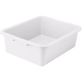 Winco PLW-7K Heavyweight White Polypropylene Dish Box, Freezer Safe, NSF Listed