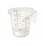 Winco PMCP-100 1 qt Polycarbonate Measuring Cup with Color Graduations, NSF Listed, 1 each