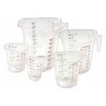 WINCO PMCP-5SET POLYCARBONATE  5-PIECE SET MEASURING CUP WITH COLOR GRADUATIONS, NSF LISTED