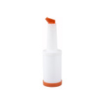 Winco PPB-2O 2qt Liquor | Juice Pour Bottle with Orange Spout & Lid, 1ea