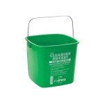 Winco PPL-6G 6 qt Green Soap Plastic Cleaning Bucket with Handle, 1 each