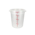 Winco PTRC-8 8 qt Translucent Polypropylene Round Storage Container, NSF Listed, 1 each