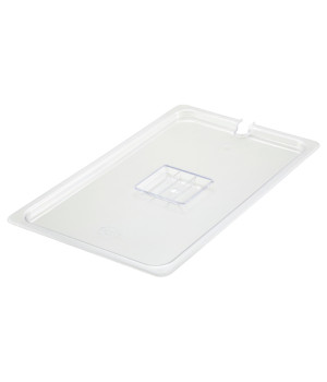 Winco SP7100C Clear Polycarbonate Slotted Cover Fits on Full-Size Food Pan, NSF Listed, 1 each